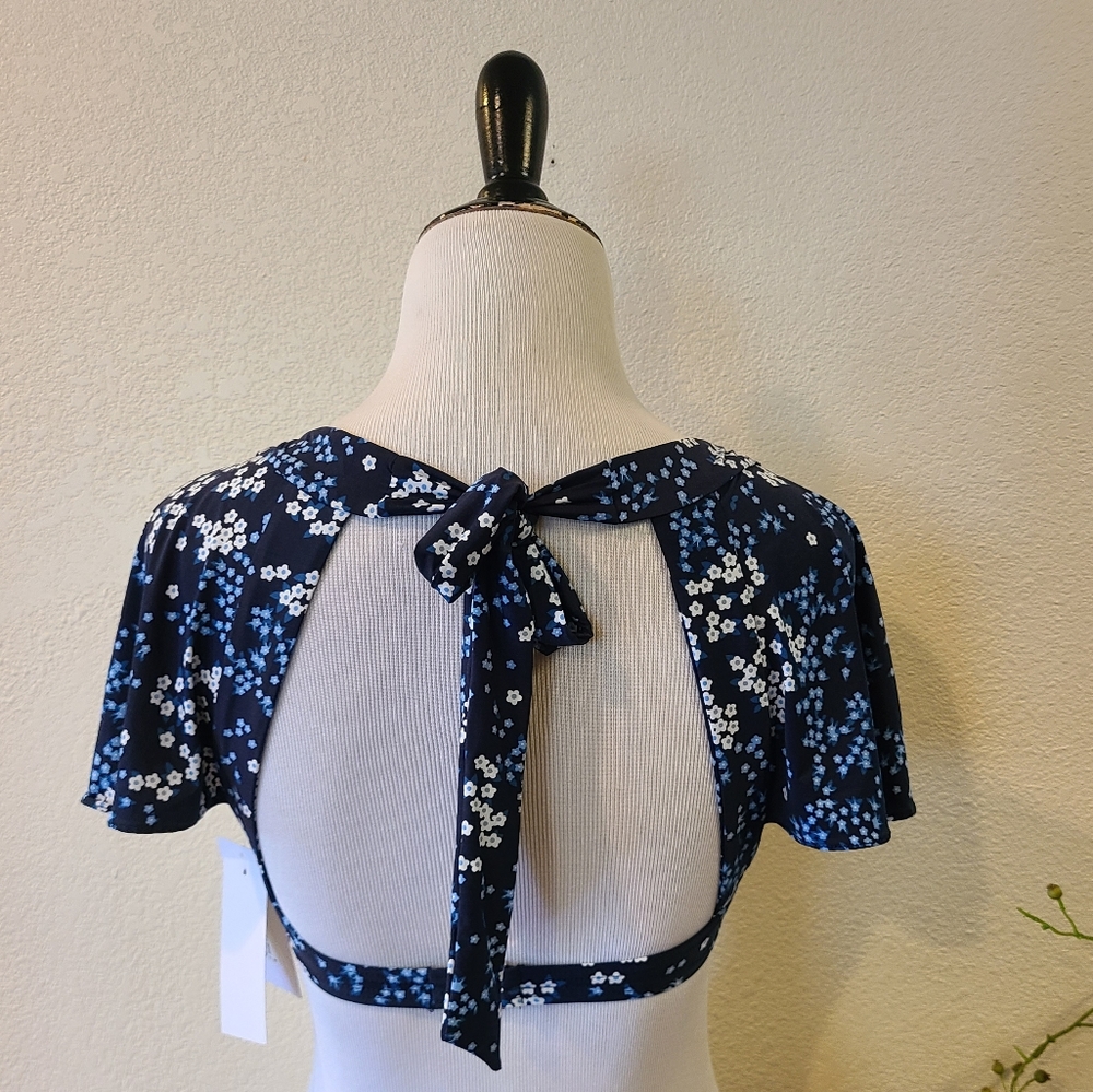 Michael Kors  Blue Bikini Top Small - Picture 3 of 7